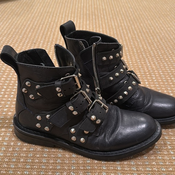 Zadig and Voltaire spike boots very dark navy size 39 added heel protector - Picture 2 of 3